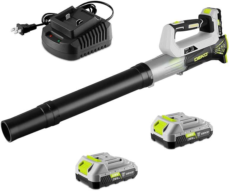 Electric Leaf Blower Cordless 18000RPM: DEKOPRO Blowers for Lawn Care with 2x2.0Ah Battery and Charger, 2 Speed Mode, Lightweight & Powerful Battery Powered Leaf Blower for Patio Yard Cleaning - Image 9