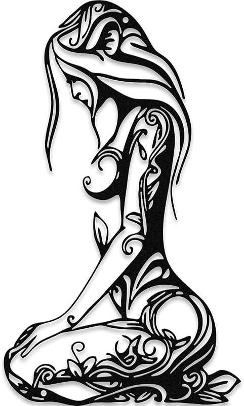 Xedatric Modern Abstract Metal Wall Art-Minimalist Line Sculpture for Bedroom,Living Room,Bathroom-Unique Metal Wall Decor for Home & Office - Image 2
