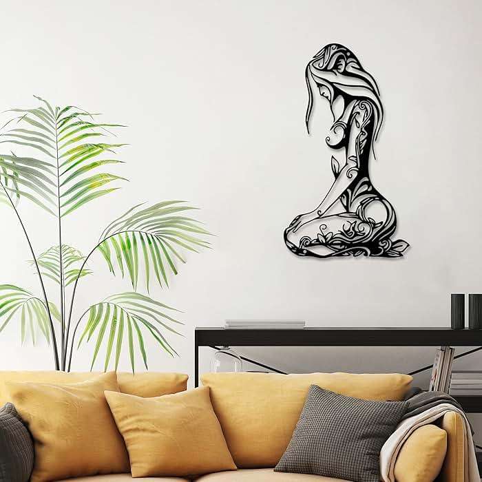 Xedatric Modern Abstract Metal Wall Art-Minimalist Line Sculpture for Bedroom,Living Room,Bathroom-Unique Metal Wall Decor for Home & Office - Image 4