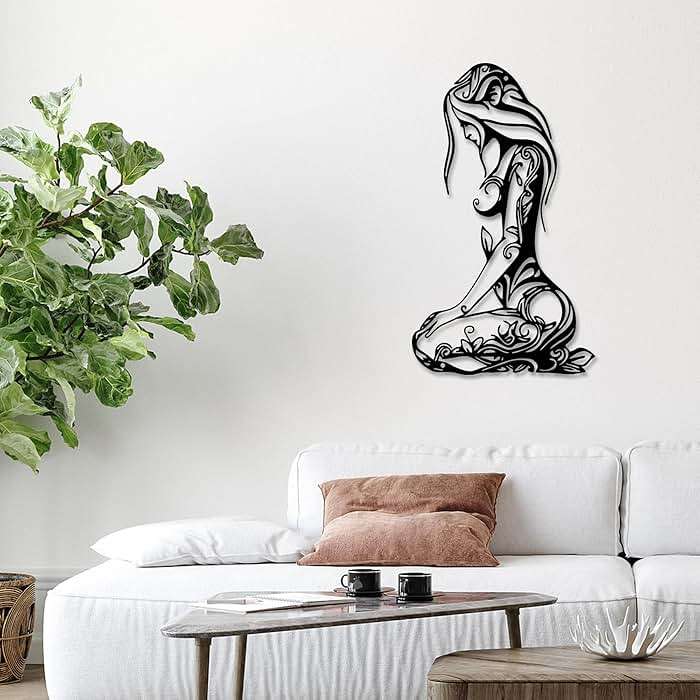 Xedatric Modern Abstract Metal Wall Art-Minimalist Line Sculpture for Bedroom,Living Room,Bathroom-Unique Metal Wall Decor for Home & Office - Image 5