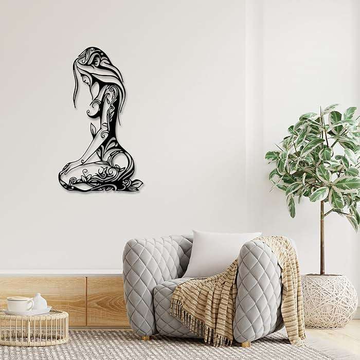 Xedatric Modern Abstract Metal Wall Art-Minimalist Line Sculpture for Bedroom,Living Room,Bathroom-Unique Metal Wall Decor for Home & Office - Image 7
