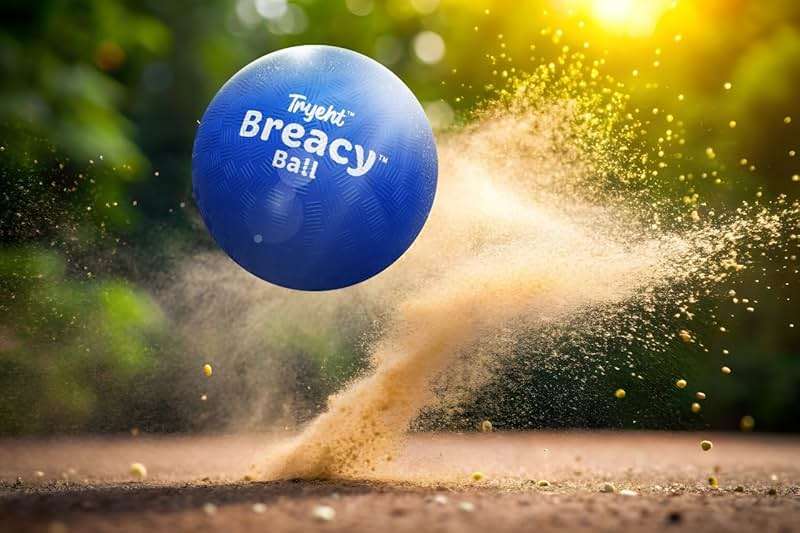 Tryeht Self Inflating Ball 5", Rubber New Feel Breacy Ball, Hi Bouncy, Never Need Pump, Neon Blue, Playground Balls, Handball, Dodgeballs, Picnic and School Play in and Outdoor - Image 7