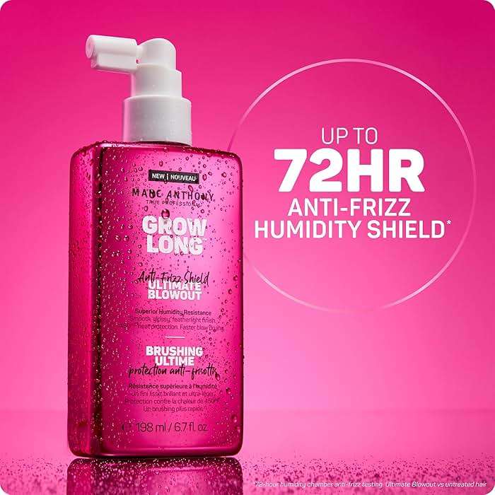 Marc Anthony Anti-Frizz Shield Ultimate Blowout Spray, Grow Long - Smooth, Shiny Hair in High Humidity - Heat Protectant - 6.7 oz | Grow Long - Image 4