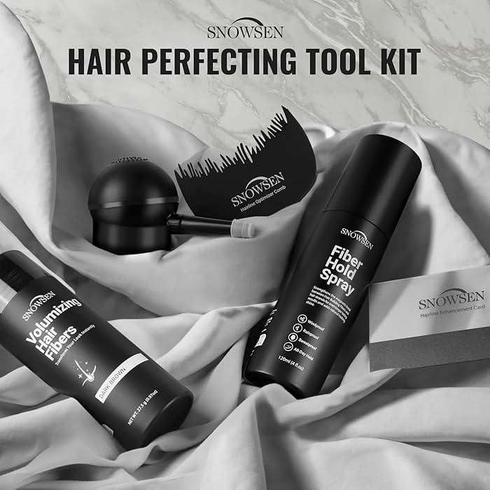 Hair Building Fibers for Thinning Hair for Women & Men, 27.5g, Bald Spot Cover Up Hair Thickening Powder with Applicator Pump, Hair Fibers Barber Enhancement Spray (Dark Brown) - Image 7