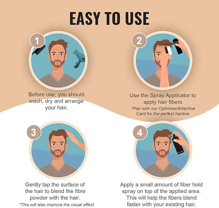 Hair Building Fibers for Thinning Hair for Women & Men, 27.5g, Bald Spot Cover Up Hair Thickening Powder with Applicator Pump, Hair Fibers Barber Enhancement Spray (Dark Brown) - Image 8