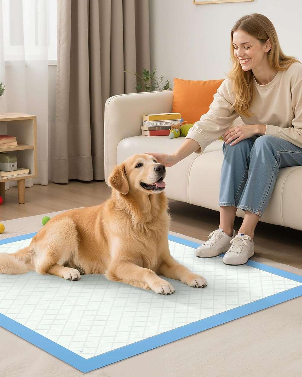 50-Pack Extra Large Pee Pads - 34" x 28" Puppy Pads for Dogs with 6-Layer Leakproof Protection, Disposable and Quick-Dry Dog Pads with High Absorbency for Easy Potty Training - Image 2