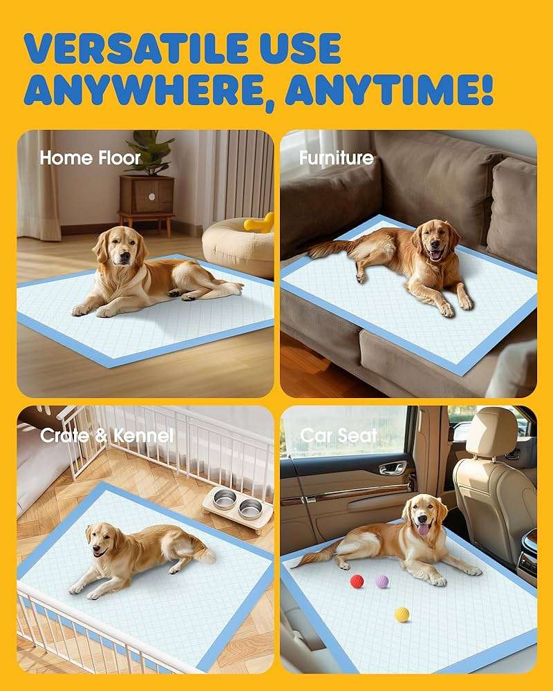 50-Pack Extra Large Pee Pads - 34" x 28" Puppy Pads for Dogs with 6-Layer Leakproof Protection, Disposable and Quick-Dry Dog Pads with High Absorbency for Easy Potty Training - Image 8