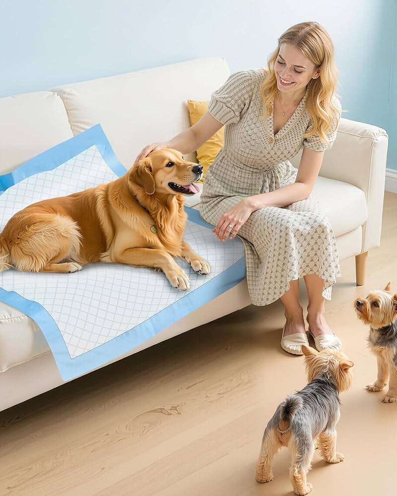 50-Pack Extra Large Pee Pads - 34" x 28" Puppy Pads for Dogs with 6-Layer Leakproof Protection, Disposable and Quick-Dry Dog Pads with High Absorbency for Easy Potty Training - Image 9