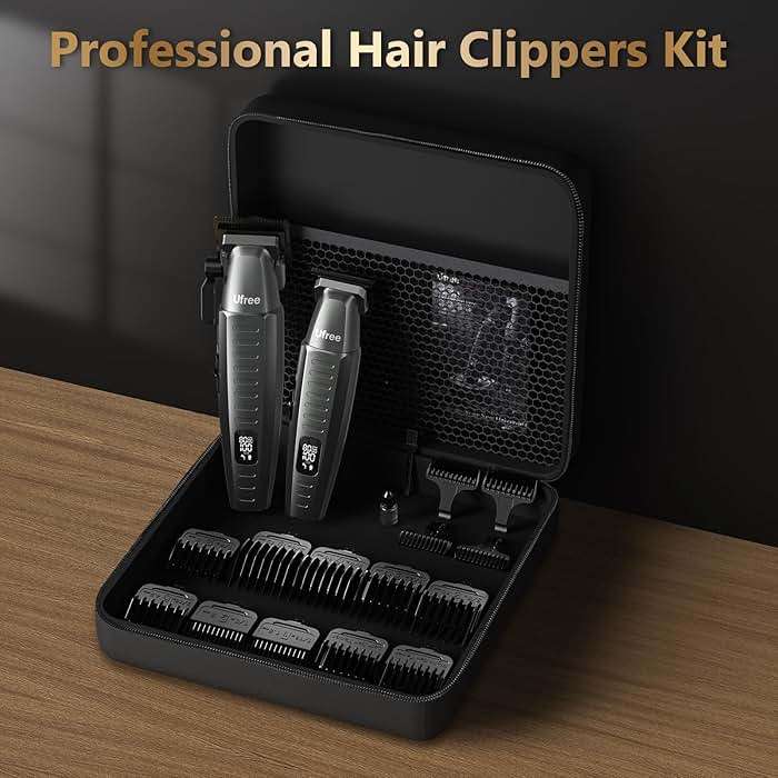 Ufree Professional Clippers and Trimmers Set, Cordless Hair Clippers for Men, Barber Clippers Set with Travel Case - Image 6