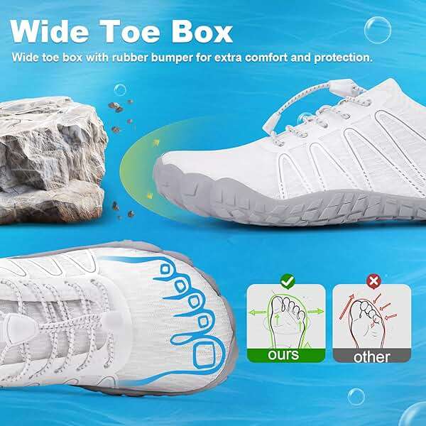 FANGARDEN Hike Barefoot Shoes Women Men Footwear, Wide Toe Box Water Shoes, Quick-Dry Zero Drop Comfortable & Non-Slip Pro Barefoot Beach Swim Minimalist Grounding Shoe for Walking Hiking - Image 5