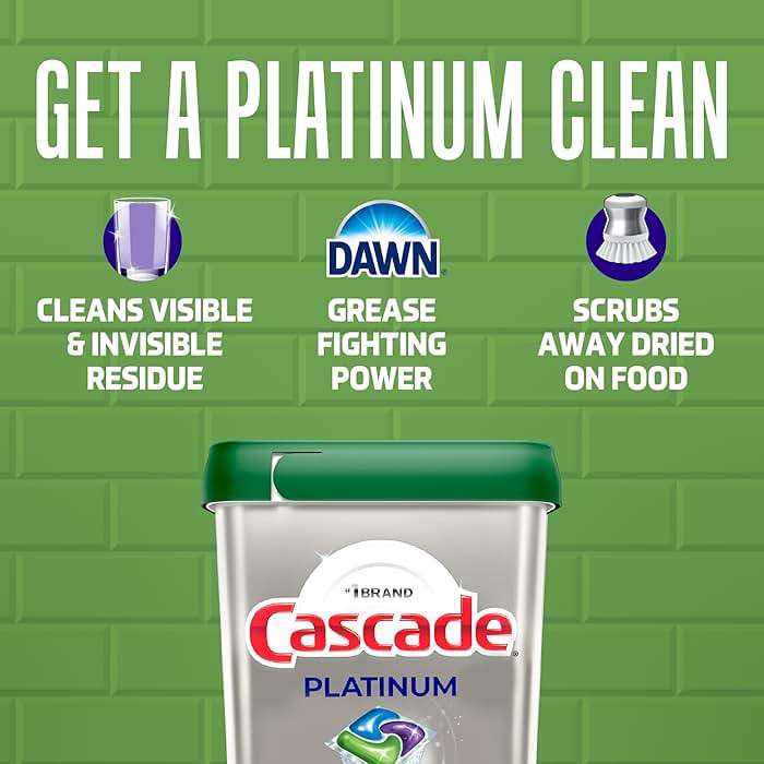 Cascade Platinum Dishwasher Pods, Dishwasher Detergent, Dish Detergent Soap, Fresh, 12 count - Image 3