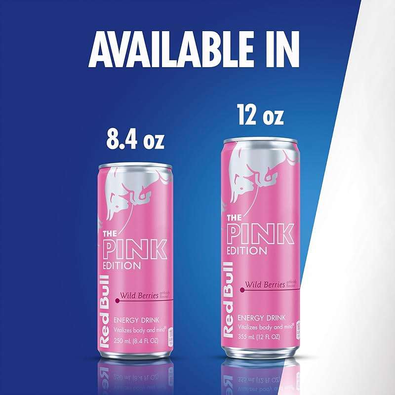 Red Bull Wild Berries, Pink Edition, with 114 mg Caffeine plus Taurine & B Vitamins, 12 Fl Oz, Pack of 24 Cans - Image 7