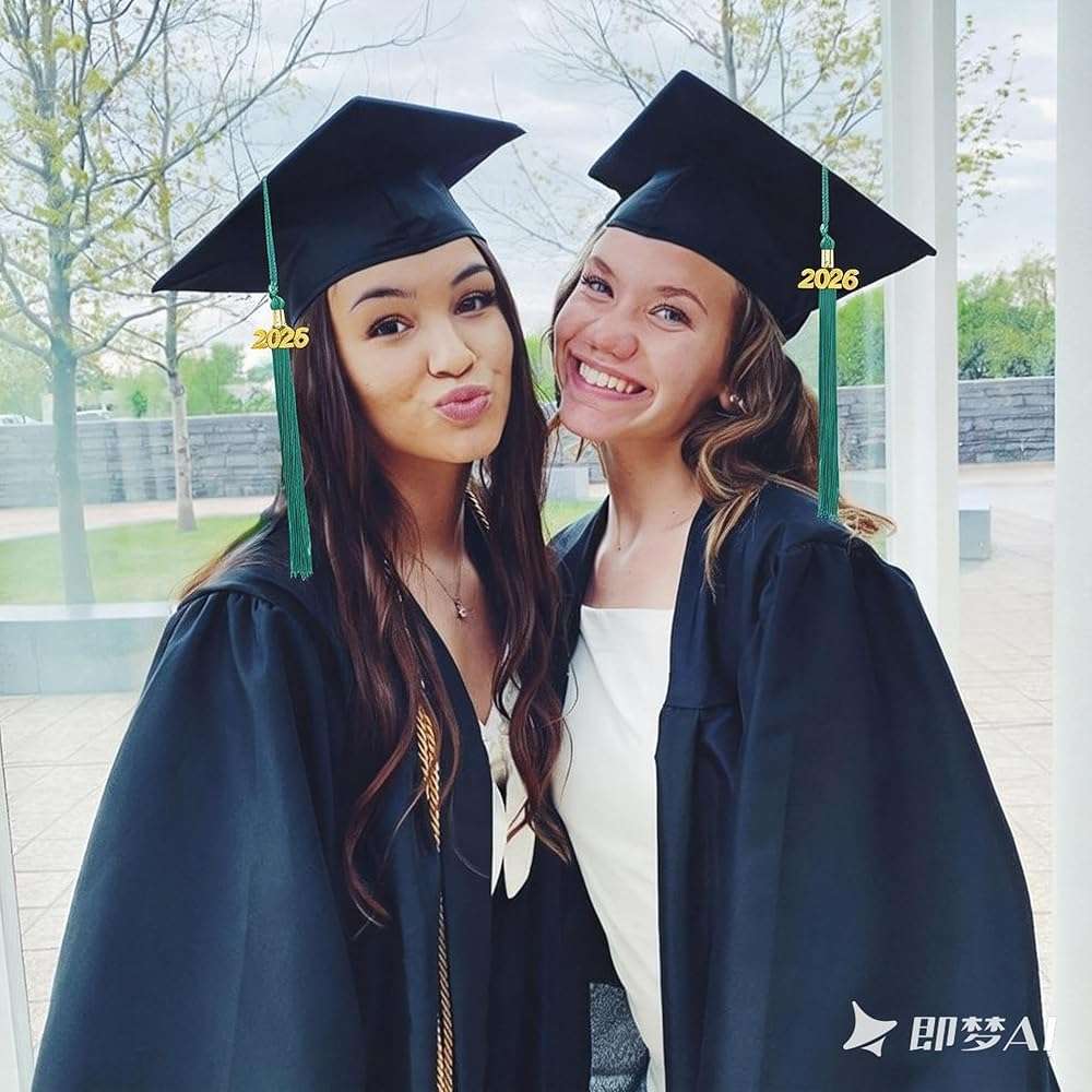 Teal Graduation Tassel 2026 Turquoise 2026 Tassel Gold for Graduation Cap Decorations Teal Tassels for 2026 Hat Cap and Gown 9" - Image 2