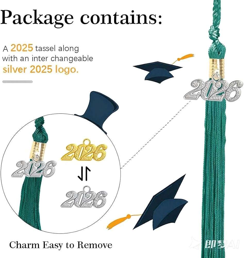 Teal Graduation Tassel 2026 Turquoise 2026 Tassel Gold for Graduation Cap Decorations Teal Tassels for 2026 Hat Cap and Gown 9" - Image 4
