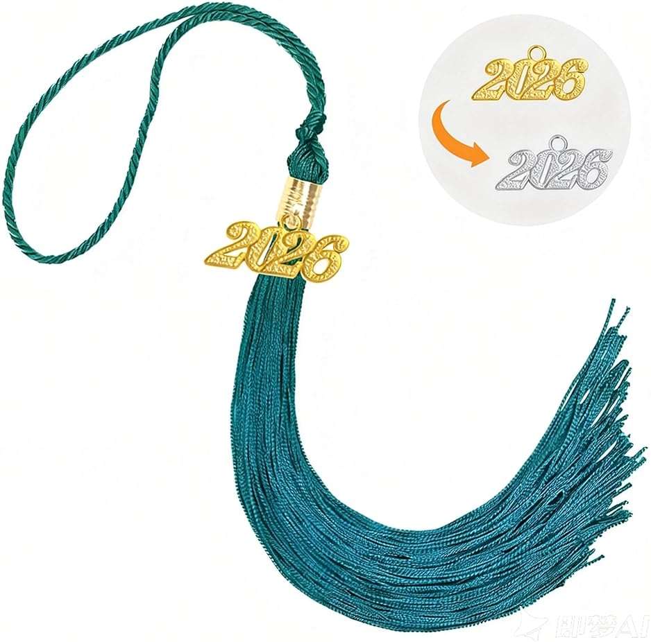 Teal Graduation Tassel 2026 Turquoise 2026 Tassel Gold for Graduation Cap Decorations Teal Tassels for 2026 Hat Cap and Gown 9" - Image 5