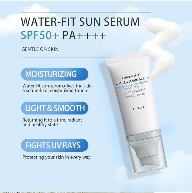 2 PCS Centella Sunscreen SPF 50, PA++++ Centella Water-Fit Sun Serum, for All Skin Type Nourishing Protection and UV Defen. ﻿ - Image 6