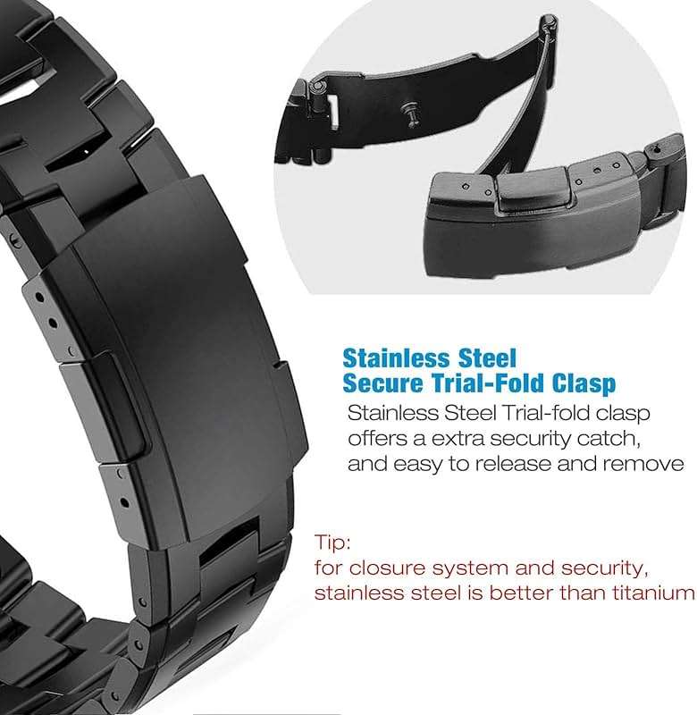 synsing 26mm Titanium Metal Quick Release WatchBand Compatible for Fenix 8 51mm/Enduro 3 51mm/Fenix 6X Pro/7X Pro/5X Plus,22mm Band for Fenix 8 47mm/E 47mm/Fenix 6 Pro/7/5 Plus/EPIX 2/Forerunner 965 - Image 4