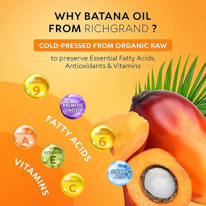 RICHGRAND Batana Oil for Hair Growth & Skin - 100% Raw Unrefined Batana Butter from Honduras - Multipurpose Body Moisturizer - Natural Cold Pressed Oil for Scalp, Split Ends & Dryness (5.3 oz) - Image 5