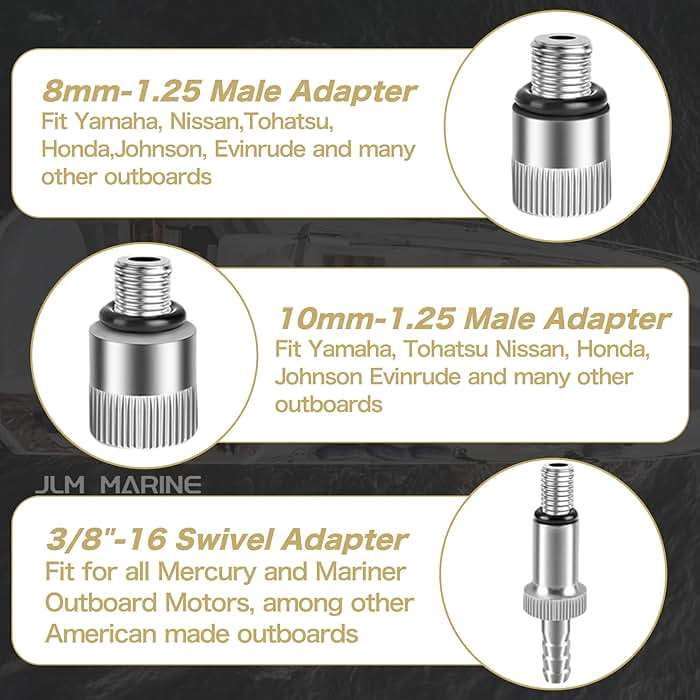 JLM MARINE Lower Unit Gear Lube Oil Pump for Mercury for Yamaha for Honda for Suzuki for Evinrude Outboard - 3/8" 8mm 10mm Adapters, Standard Quart Bottles - Image 2