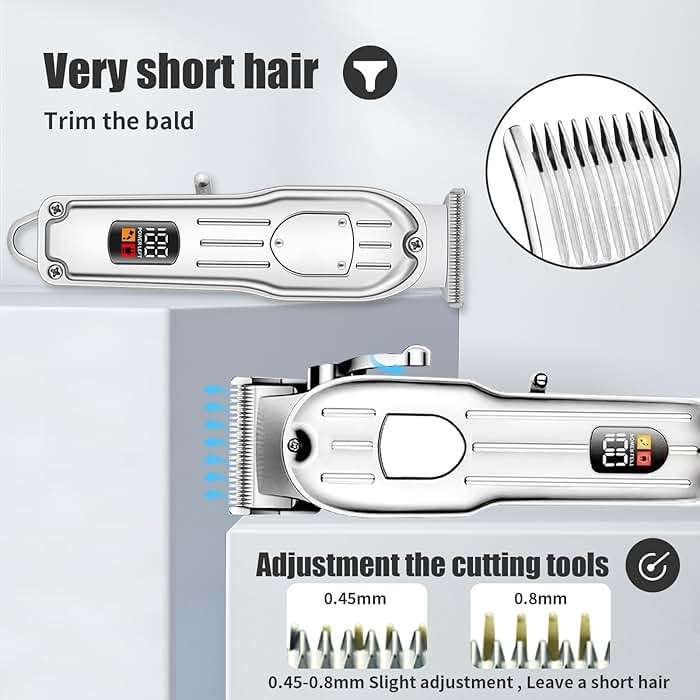 Hair Clippers for Men,Beard Trimmer for Mens,Professional Electric Hair Clipper Set,Men's Electric Hair Clipper,Cordless Hair Trimmer for Family,Gifts for Men. - Image 5