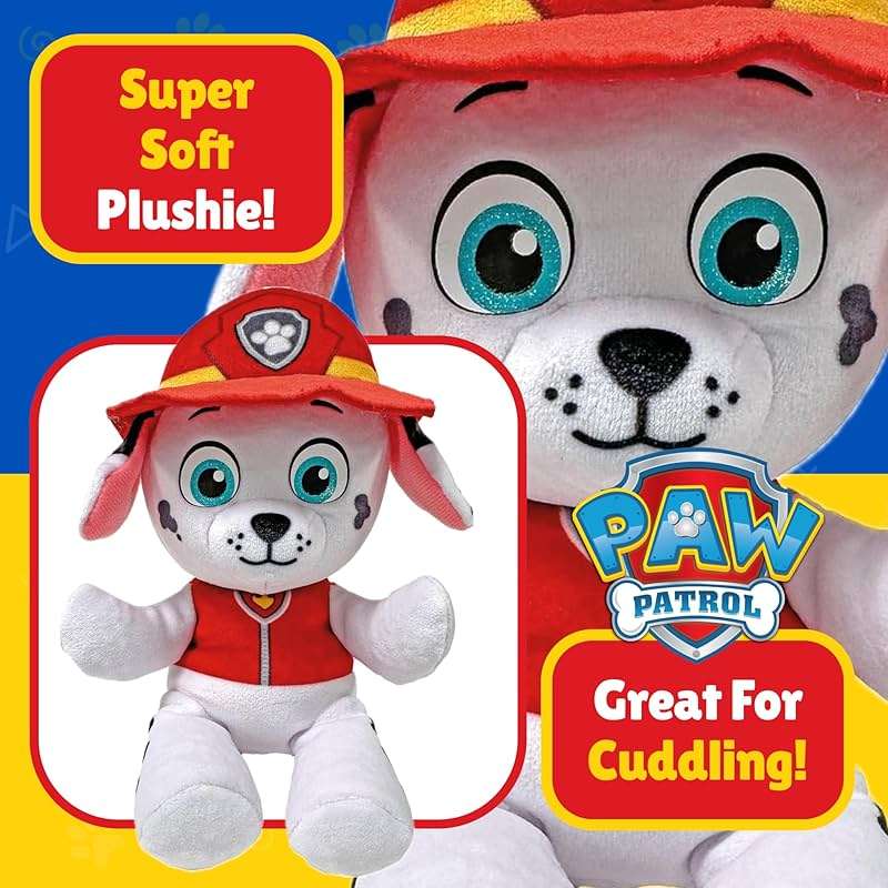 Ty - Paw Patrol Collection, Marshall, All the Heroes of the Puppy Team in Floppy Version, Soft Plush to Collect, Gift Idea for Young and Old - 20 cm - T44018 - Image 4