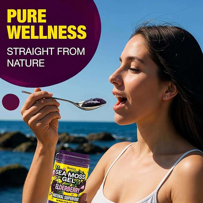Biolore Elderberry Sea Moss Gel 8oz – Wildcrafted Seamoss, No Added Sugar, Vegan, Made in USA – Elderberry Sea Moss Jam & Superfood Spread - Image 7