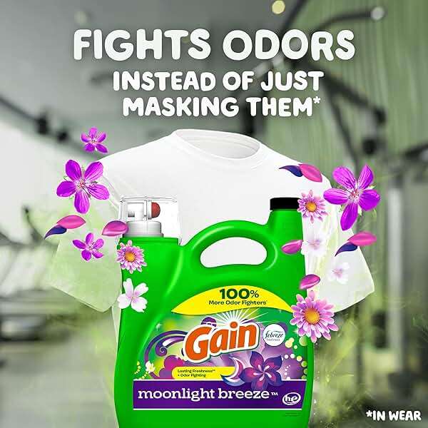 Gain Liquid Laundry Detergent with Odor Defense, Moonlight Breeze Scent, Laundry Soap For HE Washing Machines, 177 fl oz, 134 Loads (Packaging May Vary) - Image 2