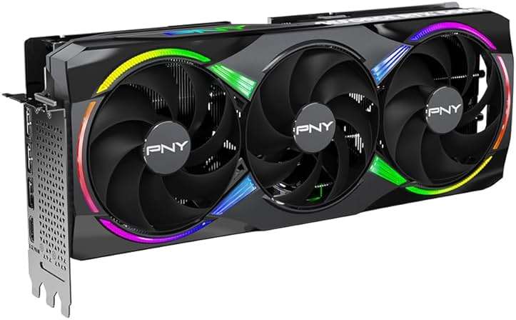 PNY NVIDIA GeForce RTX™ 5080 Epic-X™ ARGB OC Triple Fan, Graphics Card (16GB GDDR7, 256-bit, Boost Speed: 2775 MHz, PCIe® 5.0, HDMI®/DP 2.1, 2.99-Slot, NVIDIA Blackwell Architecture, DLSS 4) - Image 2