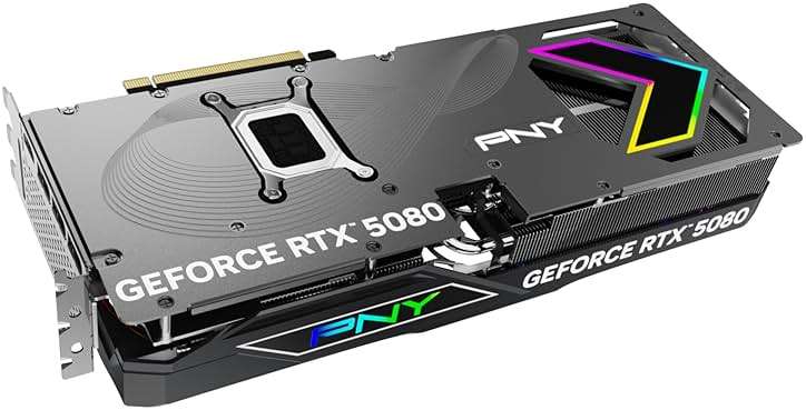 PNY NVIDIA GeForce RTX™ 5080 Epic-X™ ARGB OC Triple Fan, Graphics Card (16GB GDDR7, 256-bit, Boost Speed: 2775 MHz, PCIe® 5.0, HDMI®/DP 2.1, 2.99-Slot, NVIDIA Blackwell Architecture, DLSS 4) - Image 12