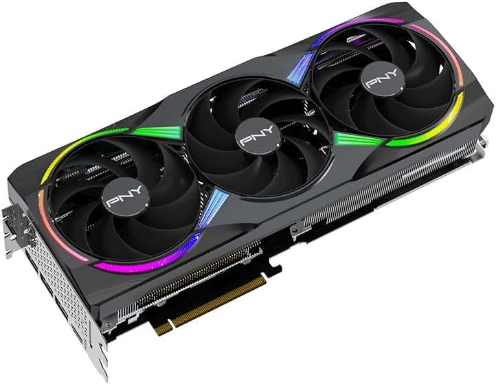 PNY NVIDIA GeForce RTX™ 5080 Epic-X™ ARGB OC Triple Fan, Graphics Card (16GB GDDR7, 256-bit, Boost Speed: 2775 MHz, PCIe® 5.0, HDMI®/DP 2.1, 2.99-Slot, NVIDIA Blackwell Architecture, DLSS 4) - Image 5