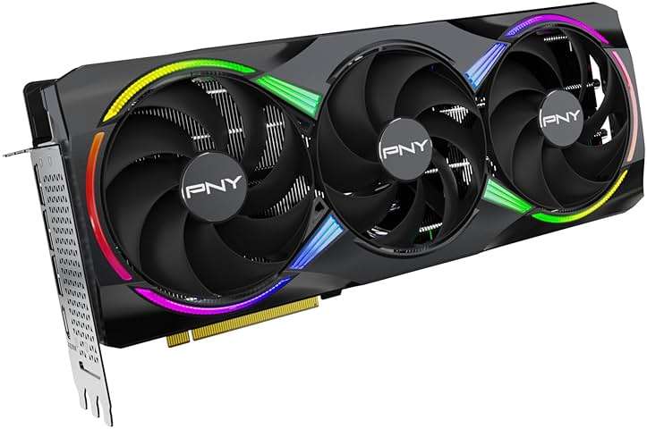 PNY NVIDIA GeForce RTX™ 5080 Epic-X™ ARGB OC Triple Fan, Graphics Card (16GB GDDR7, 256-bit, Boost Speed: 2775 MHz, PCIe® 5.0, HDMI®/DP 2.1, 2.99-Slot, NVIDIA Blackwell Architecture, DLSS 4) - Image 6
