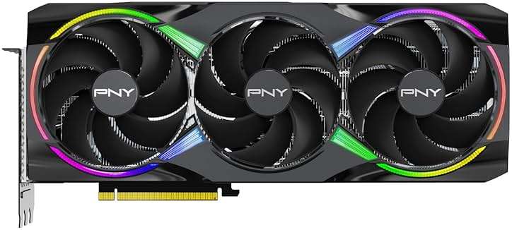 PNY NVIDIA GeForce RTX™ 5080 Epic-X™ ARGB OC Triple Fan, Graphics Card (16GB GDDR7, 256-bit, Boost Speed: 2775 MHz, PCIe® 5.0, HDMI®/DP 2.1, 2.99-Slot, NVIDIA Blackwell Architecture, DLSS 4) - Image 8
