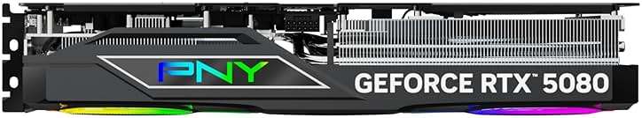 PNY NVIDIA GeForce RTX™ 5080 Epic-X™ ARGB OC Triple Fan, Graphics Card (16GB GDDR7, 256-bit, Boost Speed: 2775 MHz, PCIe® 5.0, HDMI®/DP 2.1, 2.99-Slot, NVIDIA Blackwell Architecture, DLSS 4) - Image 10