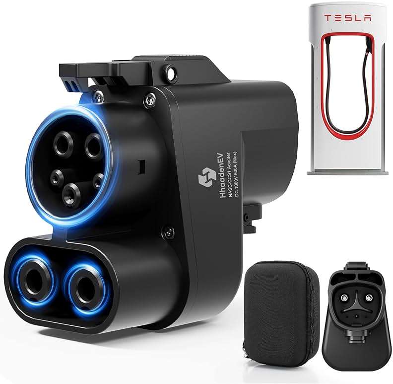 Tesla Supercharger Adapter, NACS to CCS1 Adapter for Non-Tesla EVs, DC Fast Charging up to 500A 1000V, Compatible with Ford, Rivian, GM, Honda, Acura, Volvo, Polestar and CCS1 Electric Vehicles - Image 1