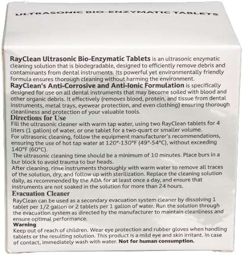 RayClean Dental Ultrasonic Cleaning Tablets – Instrument Cleaner for Dental Labs & Clinics – 64 Tablets - Image 8