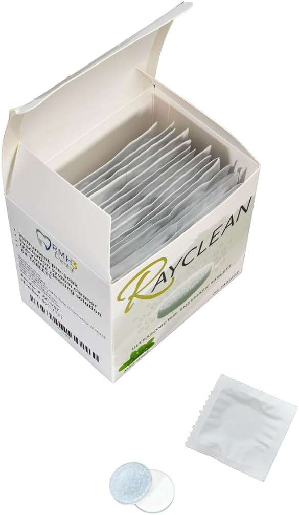 RayClean Dental Ultrasonic Cleaning Tablets – Instrument Cleaner for Dental Labs & Clinics – 64 Tablets - Image 9
