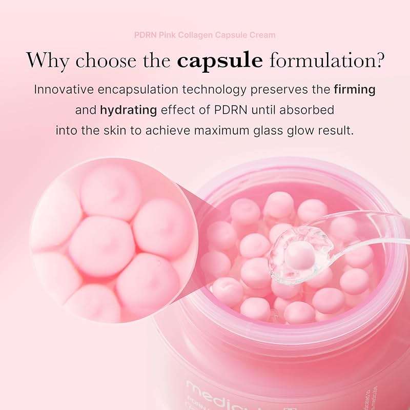 medicube Capsule Cream with Salmon DNA PDRN Pink Collagen | Lightweight Moisturizing Cream with PDRN, Niacinamide for Uneven Skin Tone and Texture, Glow hydration | Korean Skincare, 1.94 oz - Image 5