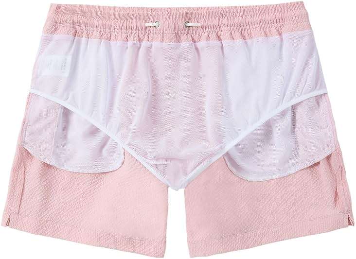 CoozySphere Men's Swim Shorts Seersucker Swimming Trunks for Men Beach Shorts Quick Dry Bathing Suit 5"/7"/9" with Pockets - Image 2