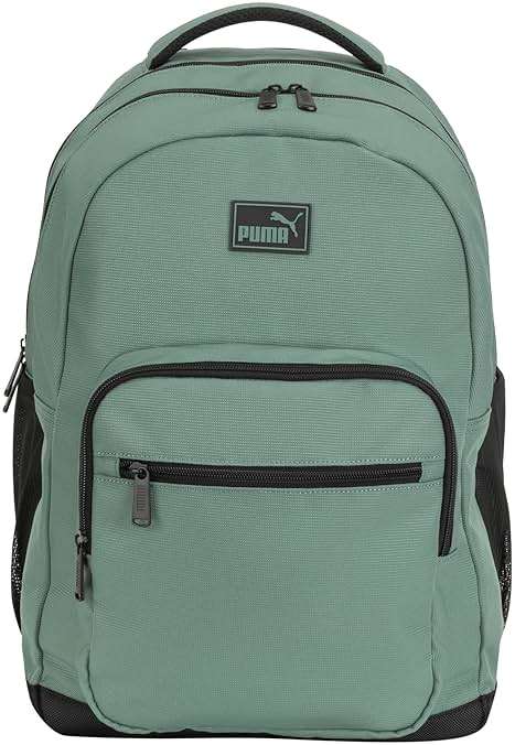 PUMA Prose Backpack with Padded Adjustable Straps, Laptop Sleeve & Water Bottle Pockets, Green Moon, One Size - Image 1