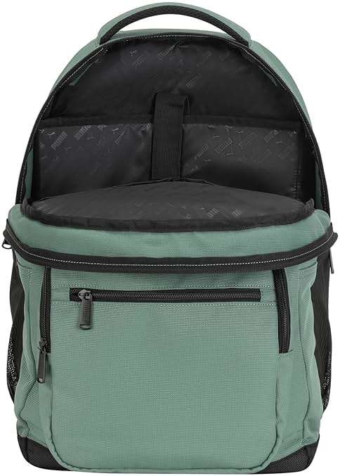 PUMA Prose Backpack with Padded Adjustable Straps, Laptop Sleeve & Water Bottle Pockets, Green Moon, One Size - Image 4