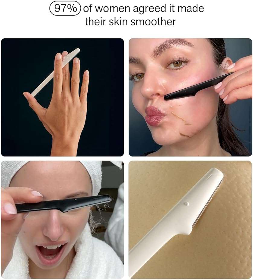 Nimbi Dermaplane Razor | Precision Eyebrow Shaper, Facial Hair Removal for Women & Exfoliation | Professional Dermaplaning Tool for Face | Plastic-Free - 3 Count - Image 3