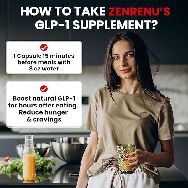 Zenrenu GLP-1 Supplement for Women - Natural Metabolism, Appetite & Craving Support – Super Berberine, Cinnamon,Akkermansia Probiotic,11-in-1 Gut Support - GLP Activate -60 Vegan Caps - Image 4