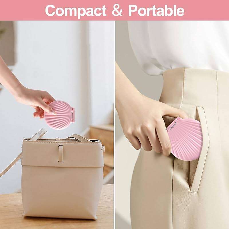 Makefango Mini Compact Mirror for Travel - 3.5" Portable,2-Sided,Lightweight & Shatterproof,Folding Hand Held Mirror,Unique Gifts for Women - Image 6