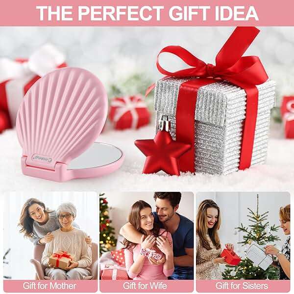 Makefango Mini Compact Mirror for Travel - 3.5" Portable,2-Sided,Lightweight & Shatterproof,Folding Hand Held Mirror,Unique Gifts for Women - Image 7
