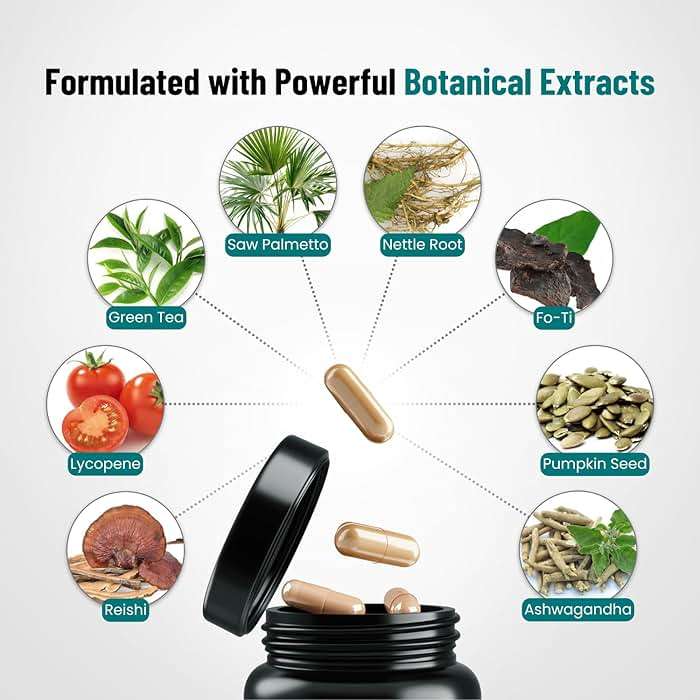 DHT Blocker for Men | Ultra Potent Hair Growth Formula | Saw Palmetto, Biotin, Pumpkin Seed, Herbal Extracts | Natural Hair Loss Supplements | Hair Regrowth Vitamins | Made in the USA | 90 Capsules - Image 6