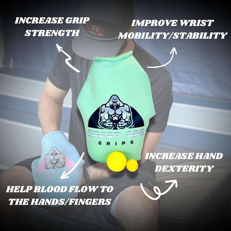 Great Ape Grips Hand Grip Strengthener, Mint Green - Image 4