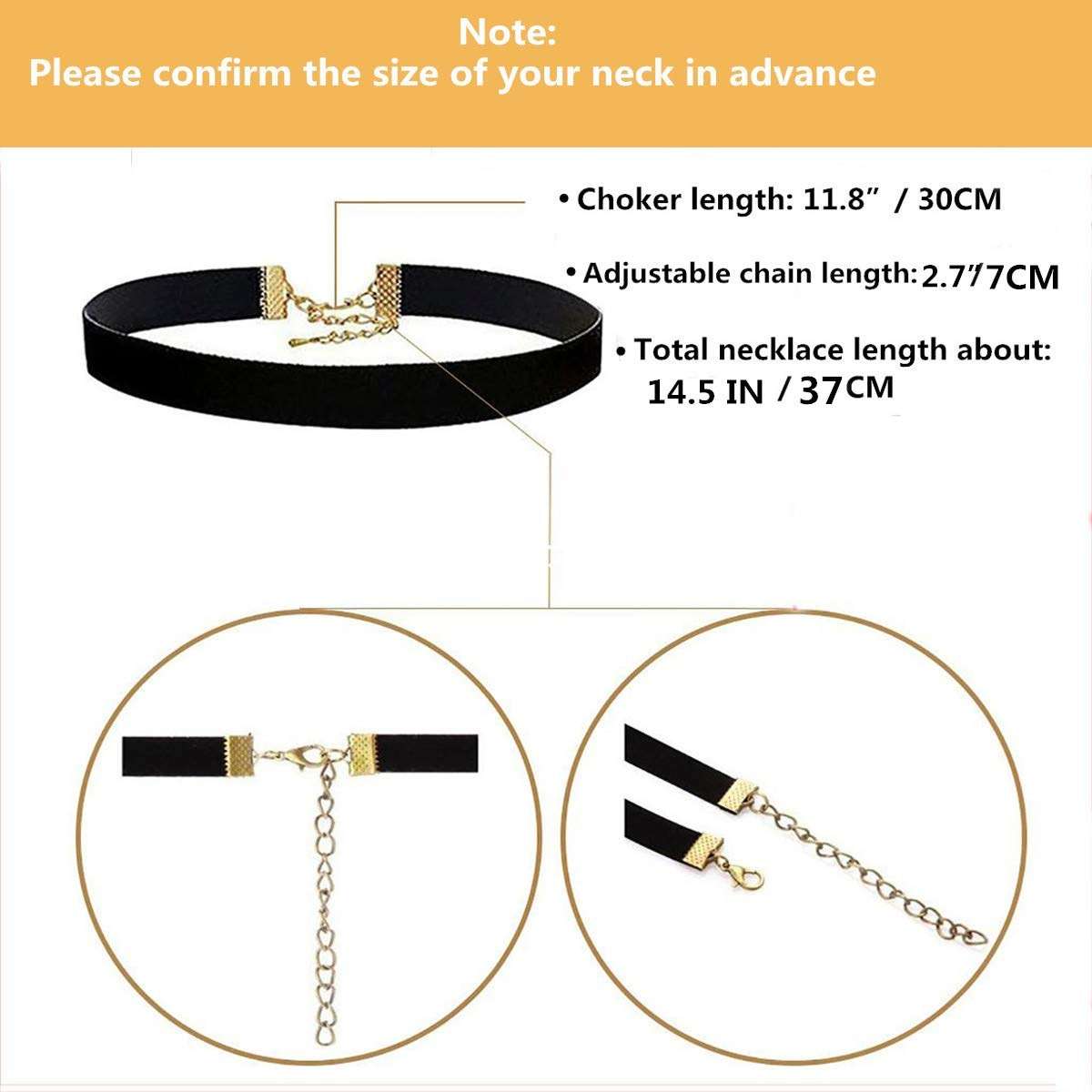 YOKER 10 Pcs Black Necklaces for Women Adjustable Layered Velvet Choker Set Classic Gothic Tattoo Lace Chokers - Image 2