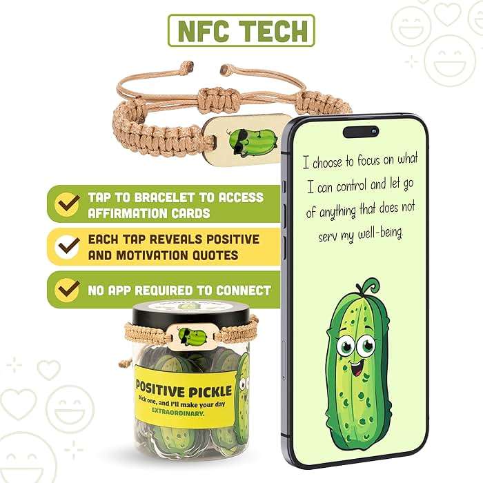DEARMINE 60 Positive Pickle Cards Jar, Birthday Gifts for Women, Teens, Adults, Back to School Gift, White Elephant Gifts, Stocking Stuffers, Teen Girl Gifts Trendy Stuff - Image 4