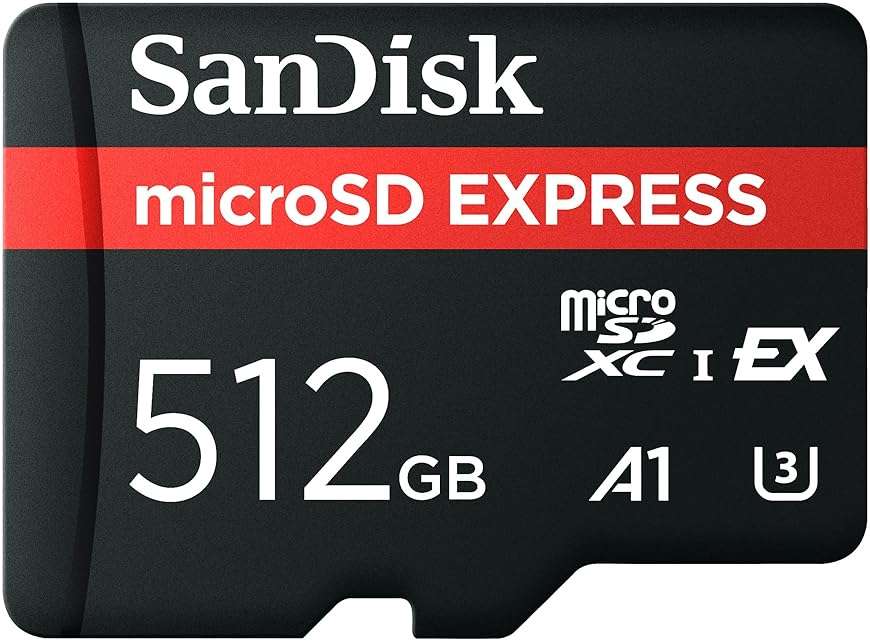 SANDISK 512GB microSD Express Card - Works with Nintendo-Switch 2, Up to 880MB/s Read, Up to 650MB/s Write, 220MB/s Sustained Write, U3, C10 - SDSQXFN-512G-GN4N - Image 1