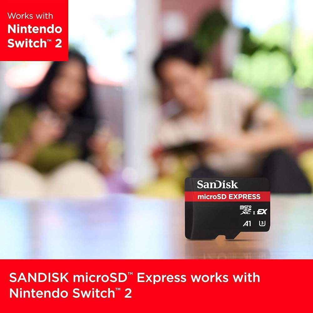 SANDISK 512GB microSD Express Card - Works with Nintendo-Switch 2, Up to 880MB/s Read, Up to 650MB/s Write, 220MB/s Sustained Write, U3, C10 - SDSQXFN-512G-GN4N - Image 2